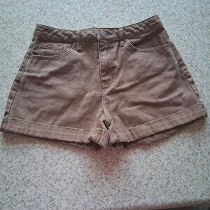 RSQ Shorts Women's Size 26 Brown Super High Rise Mom